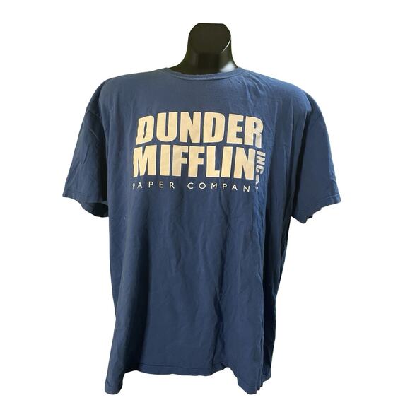 Dunder Mifflin Inc. Paper Company T-Shirt XL Blue The Office TV Show Graphic Tee - Picture 1 of 6
